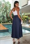 SAIA MAXI MIDI  azul escuro PERFECT WAY