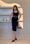 VESTIDO MAX MIDI FEMININO PRETO PERFECT WAY