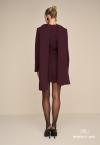 VESTIDO EM CREPE COM CINTO FIVELA METAL ACOMPANHA ECHARPE FEMININO FIGO PERFECT WAY
