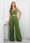 Perfect Way - CALÇA PANTALONA FEMININA verde folha