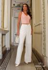 CROPPED MALHA PLISSADA DECOTE V C/ ZIPER FEMININO ROSA QUARTZO PERFECT WAY