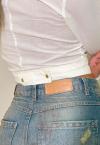 CAMISA CROPPED C/ GALÃO FEMININA amarelo PERFECT WAY