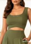 CROPPED FEMININO verde folha PERFECT WAY