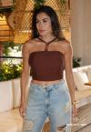 Perfect Way - CROPPED FEMININO marrom