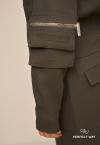 JAQUETA COM BOLSOS UTILITARIO FEMININA verde militar PERFECT WAY