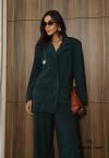 BLAZER  C/ BORD INDUSTRIAL FEMININO VERDE ESCURO PERFECT WAY