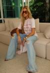 MAX T- SHIRT OVE EST EXCL FEMININA ROSA / AZUL PERFECT WAY