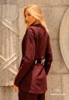 BLAZER FEMININO COM ABERTURA  BORDO PERFECT WAY