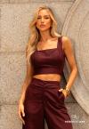 Perfect Way - CROPPED FEMININO BORDO