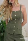BLUSA FEMININA VERDE MILITAR PERFECT WAY