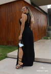 VESTIDO LONGO REGATA  PRETO PERFECT WAY
