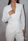 BLAZER FEMININO COM OMBREIRA OFF WHITE PERFECT WAY