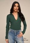 BLUSA C/ GOLA BORD INDUSTRIAL DECOTE FEMININA VERDE PERFECT WAY