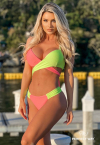 BIQUINI  rosa neon / verde neon PERFECT WAY