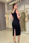 VESTIDO MAX MIDI FEMININO PRETO PERFECT WAY
