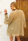 KIMONO BORDADO FEMININO caqui PERFECT WAY