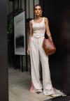 CROPPED RECORTE COM VIVO  FEMININO areia c/ salmao PERFECT WAY