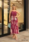 VESTIDO MAXI MIDI ESTAMPADO  ROXO PERFECT WAY