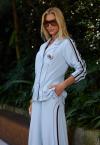 BLAZER C/ RECORTE A FIO E GALÃO , BORD IND FEMININO AZUL PERFECT WAY