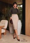 Perfect Way - SAIA MIDI FEMININA BEGE