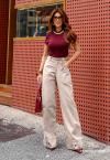 BLUSA TRICO FEMININA BURGUNDY PERFECT WAY
