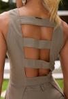 CONJUNTO COLETE ALONGADO ALFAIATARIA C/ ABOTOAMENTO FEMININO verde militar PERFECT WAY