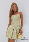 SAIA CURTA FEMININA AMARELO PERFECT WAY