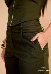 CONJUNTO CROPPED + CALÇA WIDE LEG  VERDE PERFECT WAY