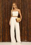 CALÇA PANTALONA FEMININA OFF WHITE PERFECT WAY