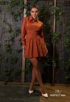 VESTIDO CURTO EVASÊ FEMININO TERRACOTA PERFECT WAY