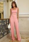CROPPED RECORTE COM VIVO  FEMININO salmao c/ areia PERFECT WAY