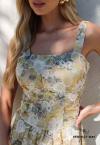 VESTIDO MIDI FEMININO amarelo vintage PERFECT WAY