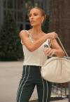 REGATA  CROPPED VIVO BORD INDUSTRIAL FEMININA OFF WHITE C/ VERDE ESCURO PERFECT WAY