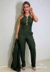 CALÇA FEMININA CORTE RETO VERDE PERFECT WAY
