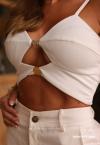CROPPED FEMININO OFF WHITE PERFECT WAY