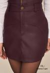 SHORTS SAIA COURO SINTETICO (PU) FEMININO FIGO PERFECT WAY
