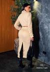 VESTIDO BLAZER MAXI MIDI FEMININO BEGE PERFECT WAY