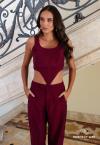 CROPPED COM BOJO FRENTE ASSIMETRICA  FEMININO burgundy PERFECT WAY