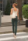 REGATA  CROPPED VIVO BORD INDUSTRIAL FEMININA OFF WHITE C/ VERDE ESCURO PERFECT WAY