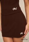 SHORTS SAIA  BORD INDUSTRIAL FEMININO MARROM CAFÉ PERFECT WAY