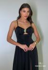 VESTIDO FEMININO LONGO PRETO PERFECT WAY