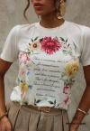 T-SHIRT FEMININA ESTAMPADA PEROLA PERFECT WAY