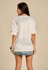 CAMISETA OVER C/ ESTAMPADA EXCLUSIVA FEMININA off white PERFECT WAY