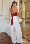 CALÇA AFAIATARIA BOLSO EMBUTIDO FEMININA CRU PERFECT WAY