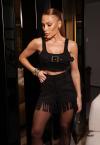 SHORTS C/ FRANJA FEMININO PRETO PERFECT WAY