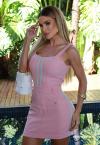 VESTIDO CURTO FEMININO ROSA QUARTZO PERFECT WAY