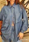 CAMISA JEANS FEMININA AZUL PERFECT WAY