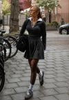 VESTIDO C/ PREGAS FEMININO PRETO PERFECT WAY