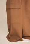 CALÇA WIDE LEG COM BOLSO FEMININA CARAMELO PERFECT WAY