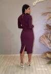 VESTIDO MIDI FEMININO burgundy PERFECT WAY